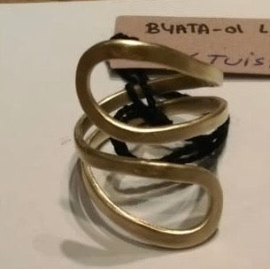 Ring  Bay Twist Open, in silber und gold