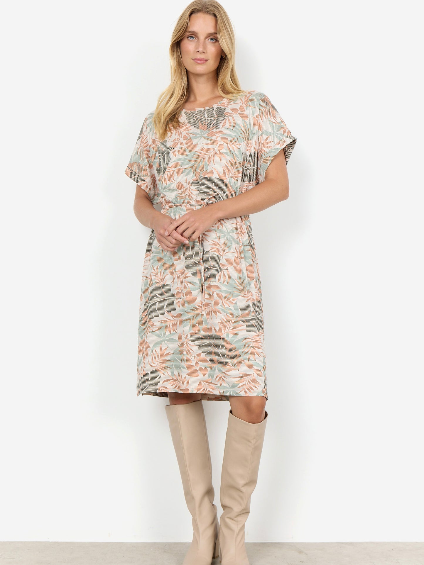 Shirtkleid SC-Galina 41 papaya gemustert