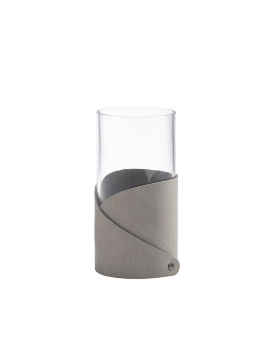 Fold Vase Glas/Leder, in 3 Größen und diversen Farben