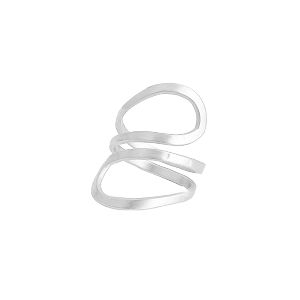 Ring  Bay Big Twist Open, in silber und gold