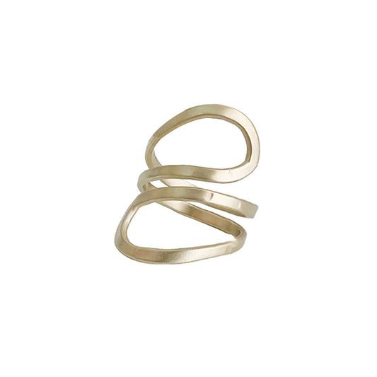 Ring  Bay Big Twist Open, in silber und gold