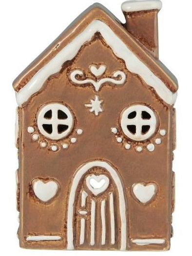 Haus für Teelicht Stillenat Gingerbread braun