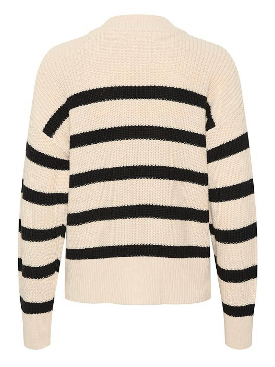 Pullover Reta PW whitecap gray/black stripes