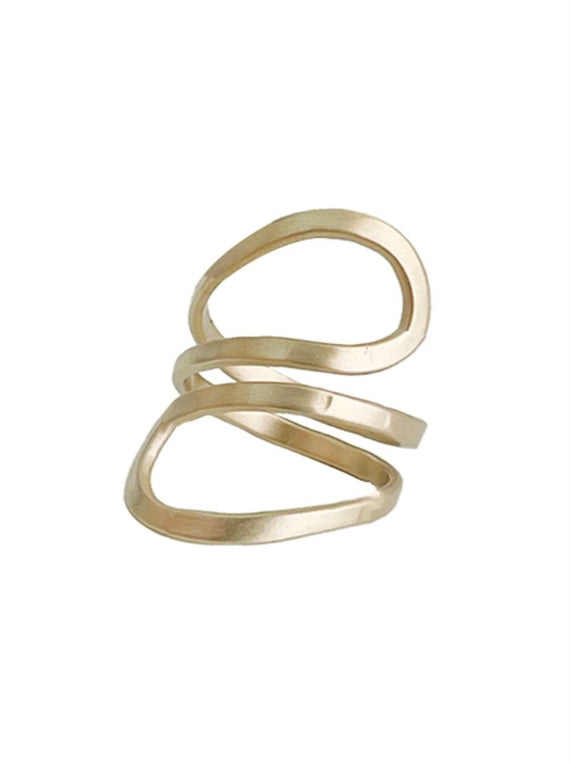 Ring  Bay Big Twist Open, in silber und gold