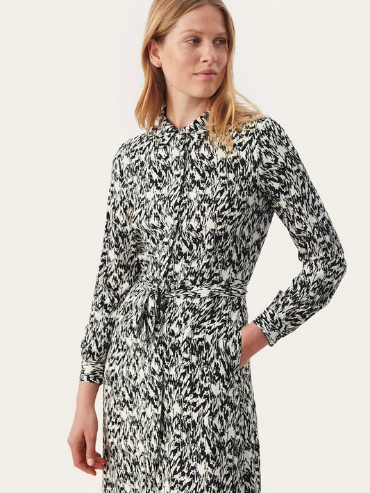 Kleid Shelby PW black texture print