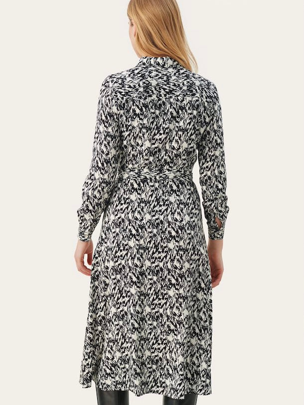 Kleid Shelby PW black texture print