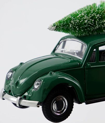 Dekoauto Xmas car grün 8,5cm