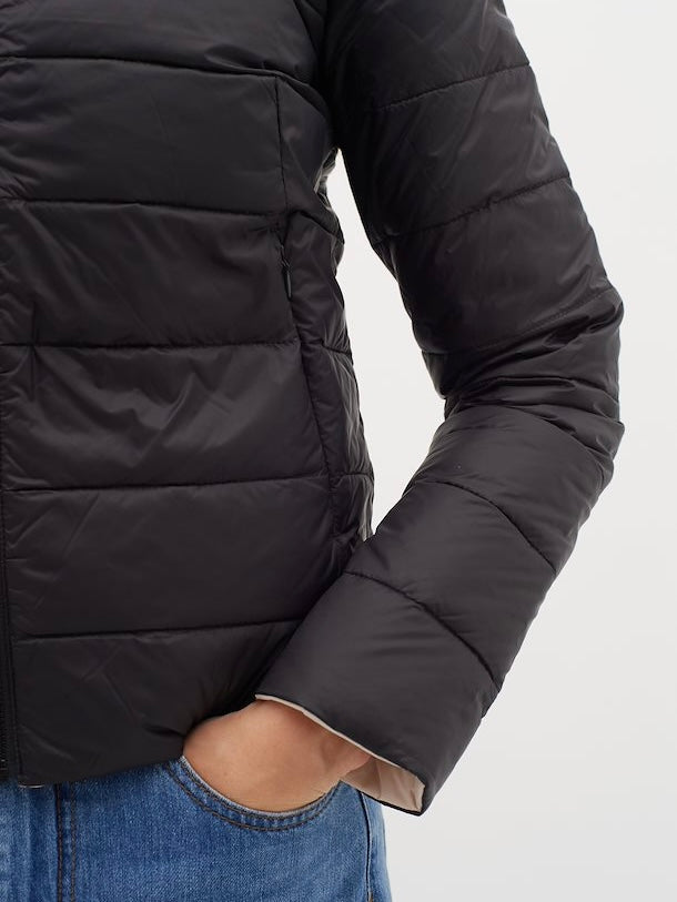 Steppjacke Lila IW reversible schwarz/graige