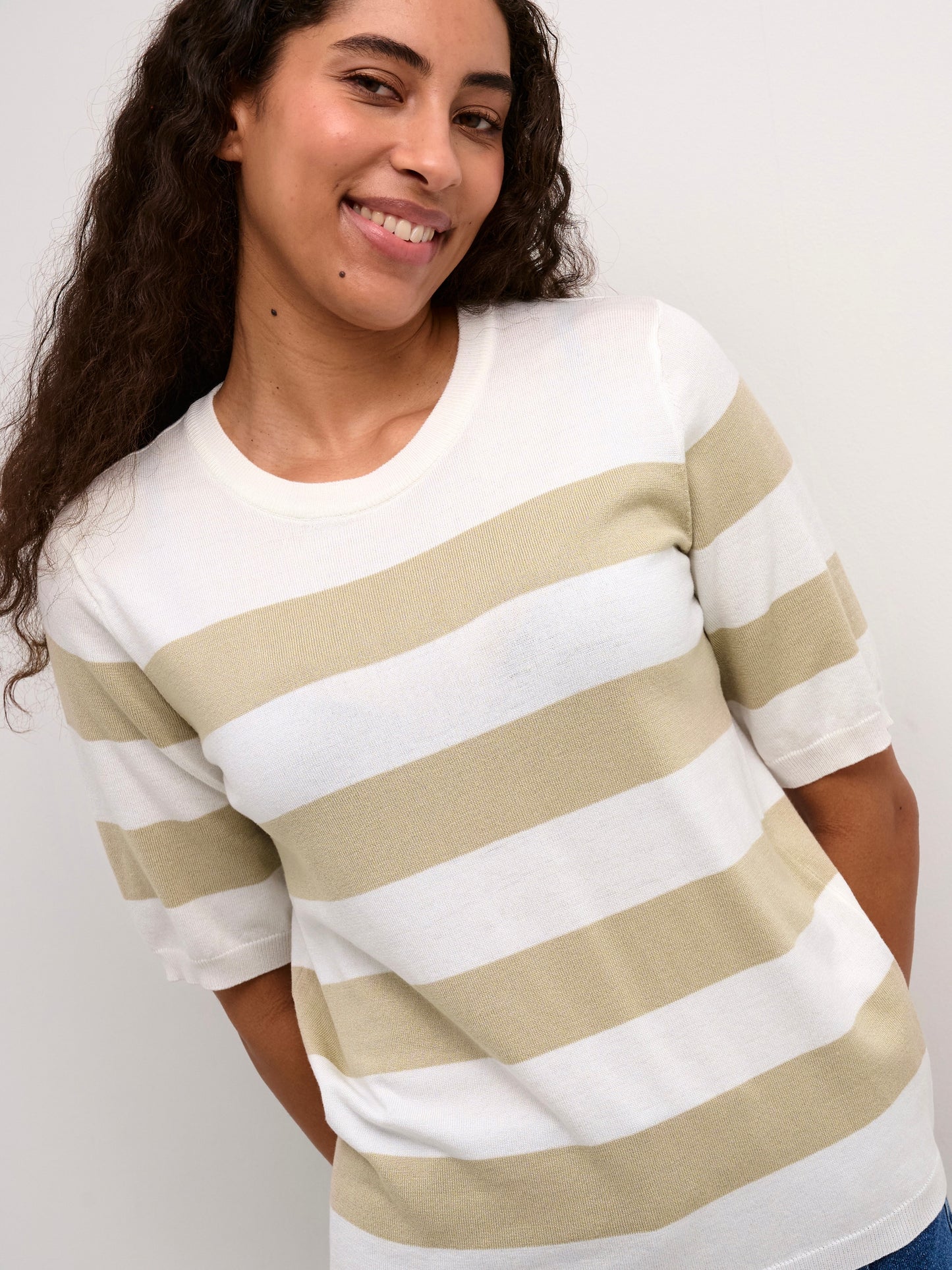 Pullover Lizza KA chalk/feather grey bold stripe