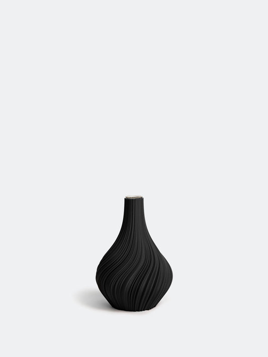 Vase Swirl M schwarz