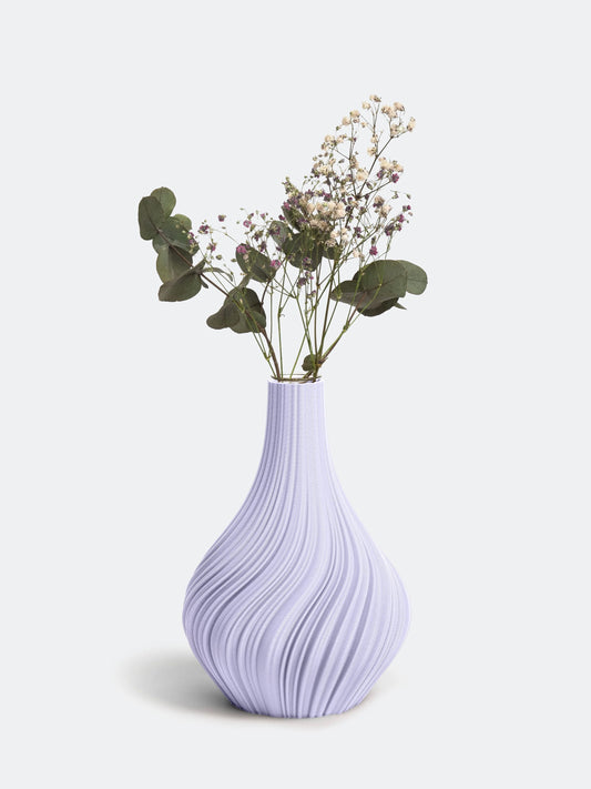 Vase Swirl L flieder