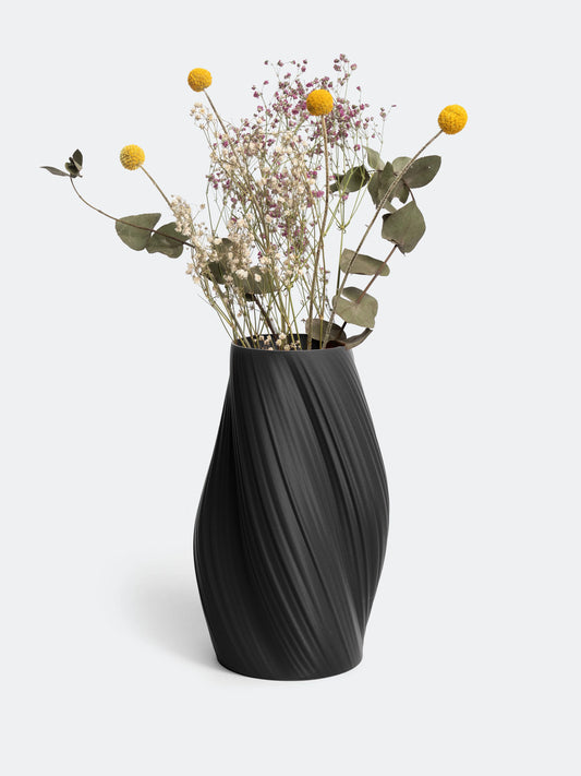 Vase Twist schwarz