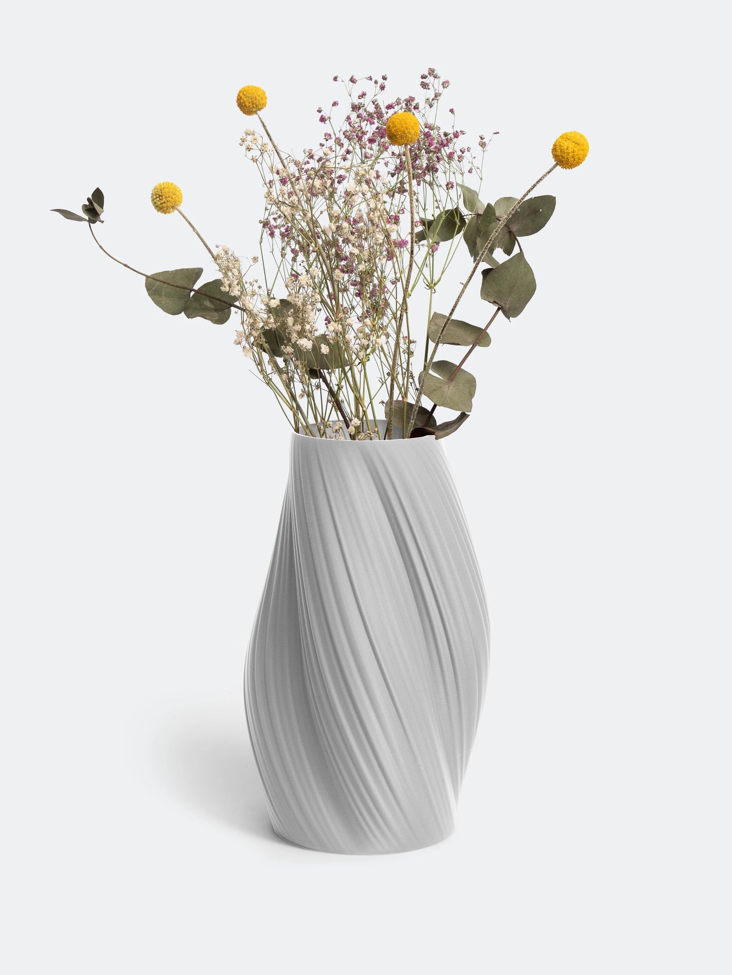 Vase Twist grau