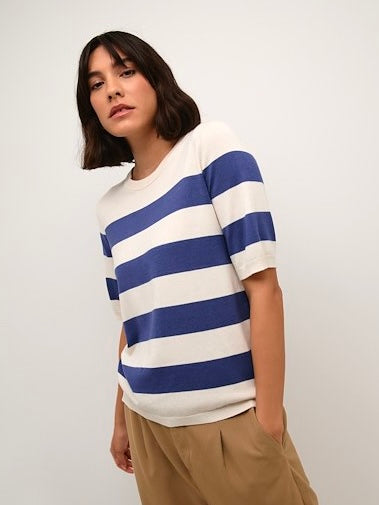 Pullover Lizza KA indigo blue/white bold stripe
