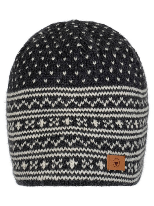 Beanie Arn schwarz melange