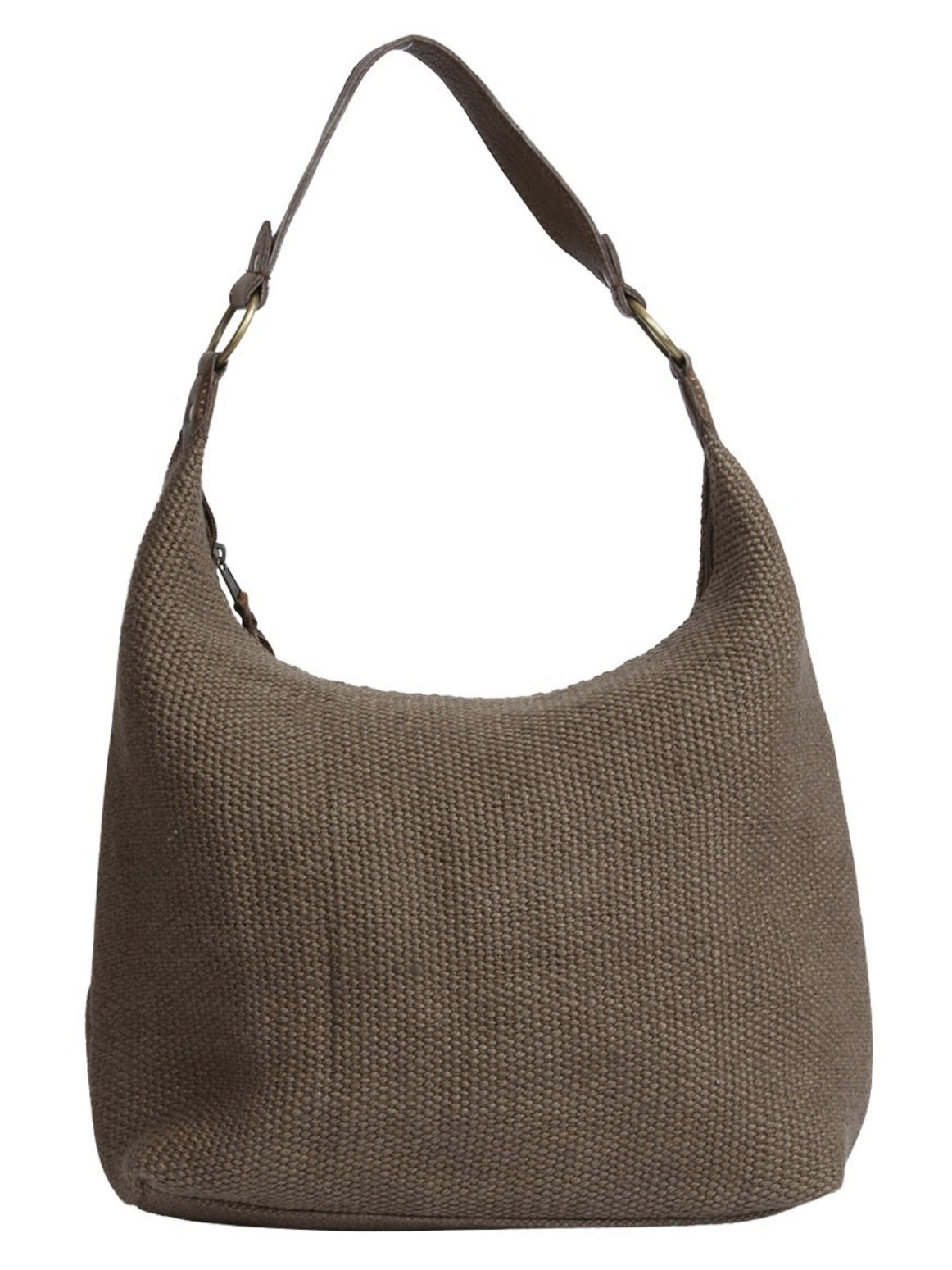 Schultertasche Camilla Jute khaki