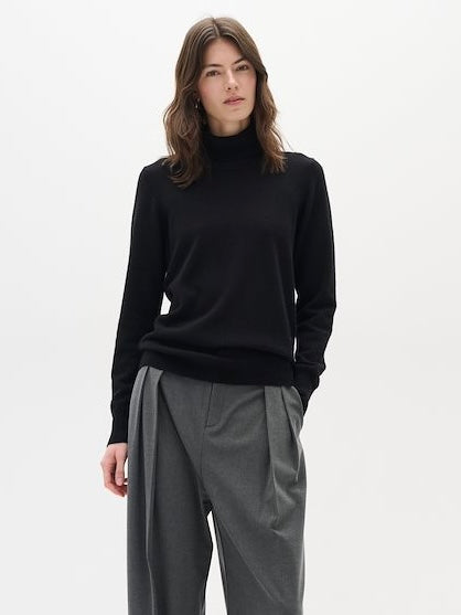 Cashmere Pullover Lukka Roll Neck schwarz