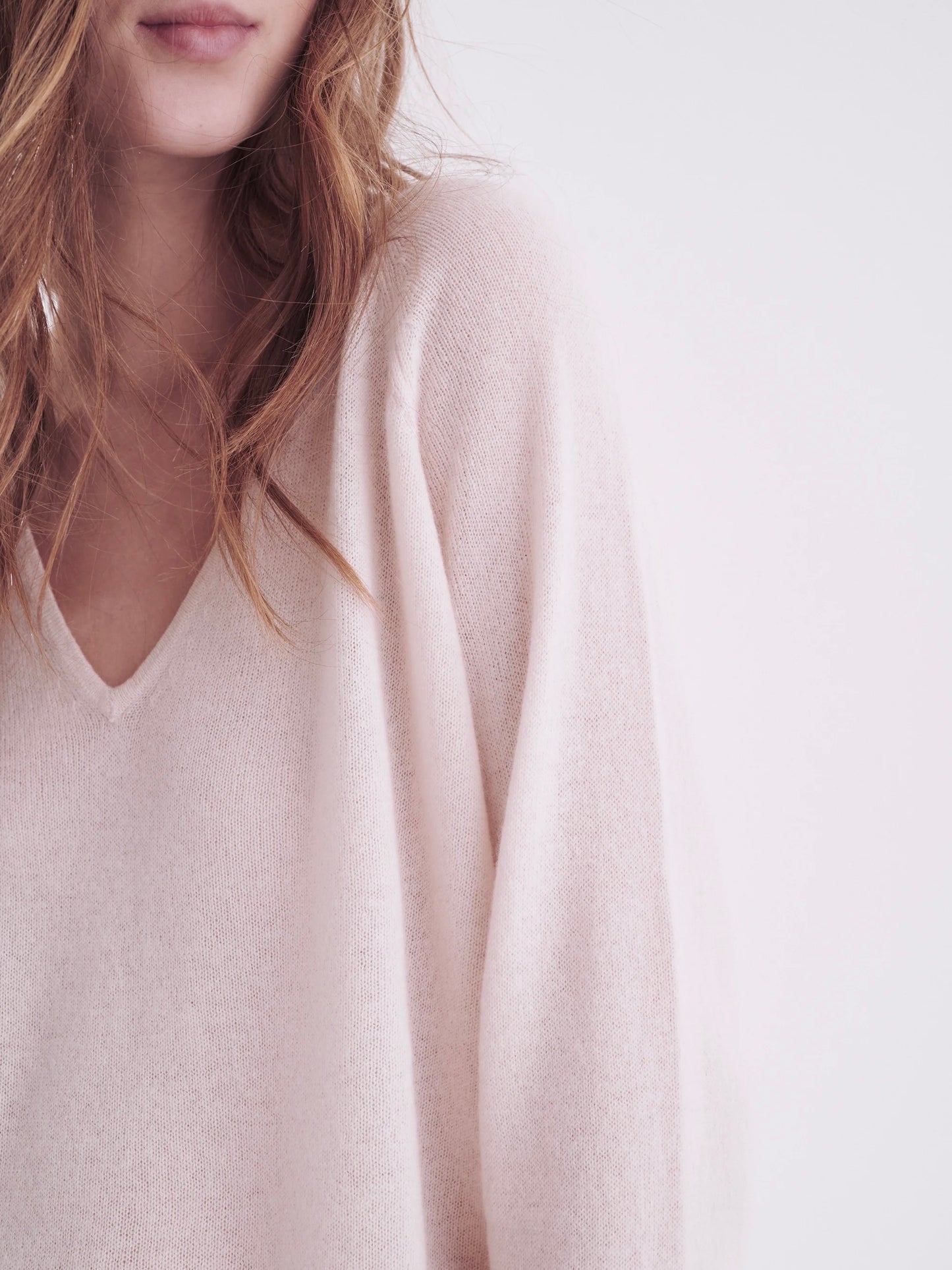 Cashmere Pullover Lukka V-Neck cashmere rose