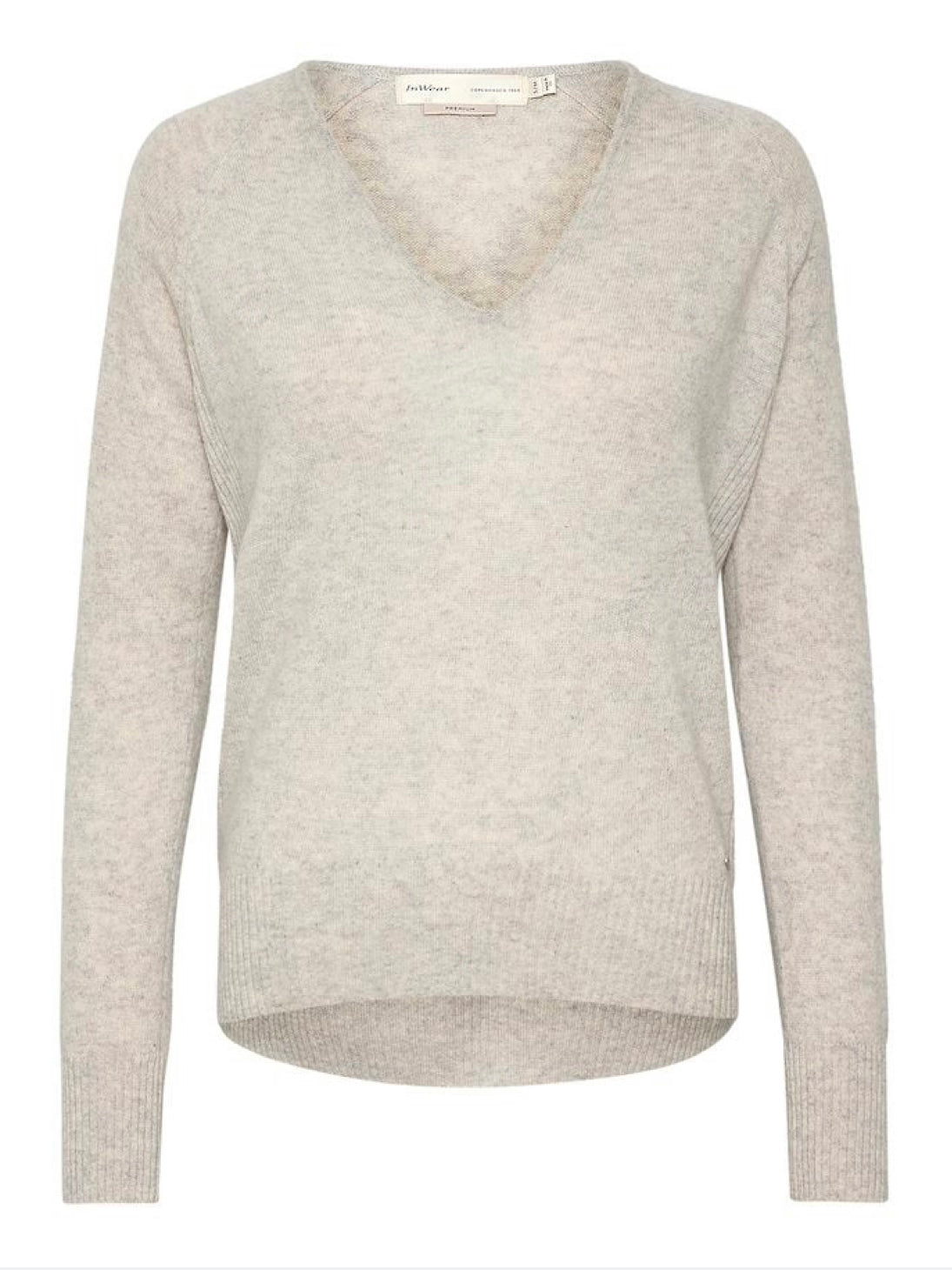 Cashmere Pullover Lukka V-Neck light grey melange