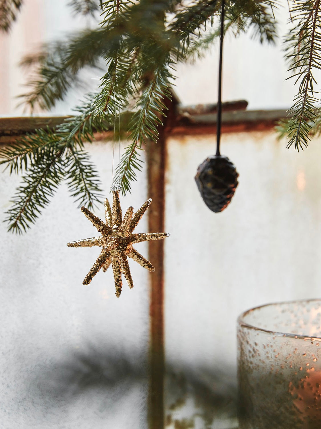 Weihnachtsstern HDSpike goldbraun, in 2 Größen