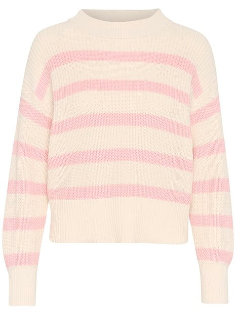 Pullover Reta PW silver pink stripes