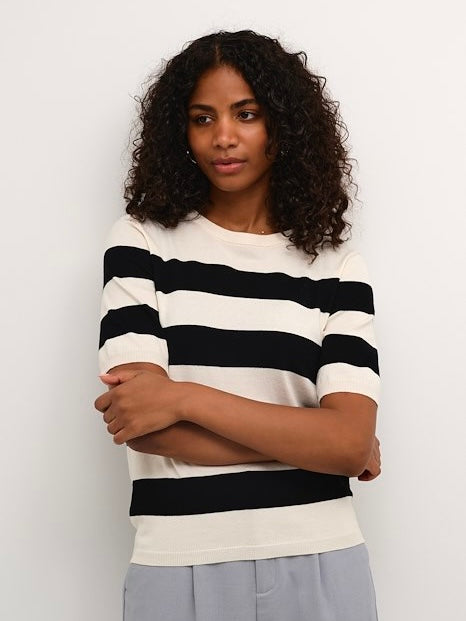 Pullover Lizza KA turtledove/black bold stripe