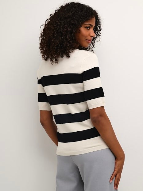 Pullover Lizza KA turtledove/black bold stripe