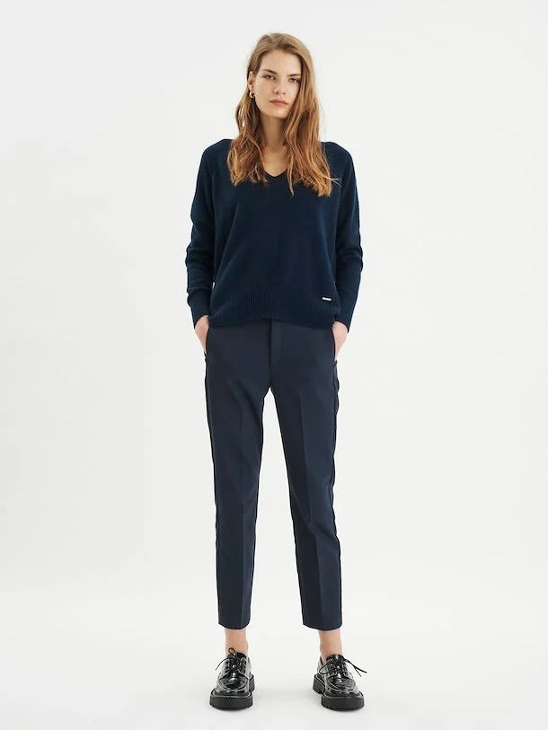 Cashmere Pullover Lukka V-Neck marine blue