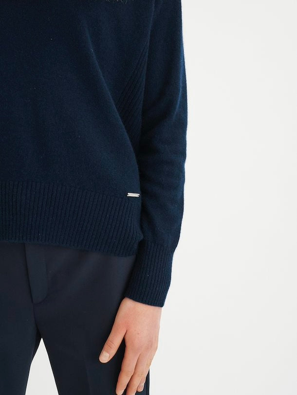 Cashmere Pullover Lukka V-Neck marine blue