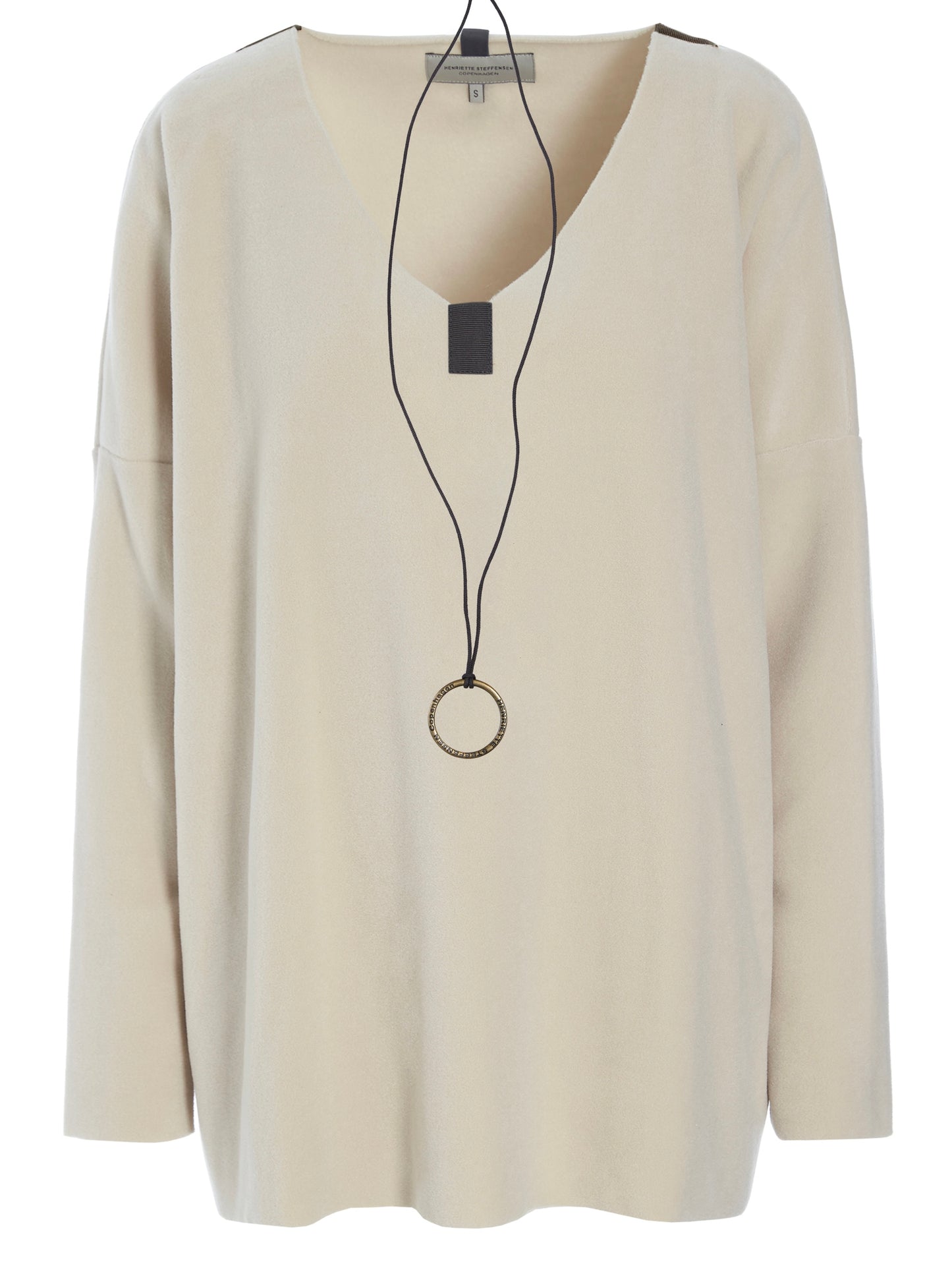 Fleece oversized V-neck Pullover 1336, in 2 Farben