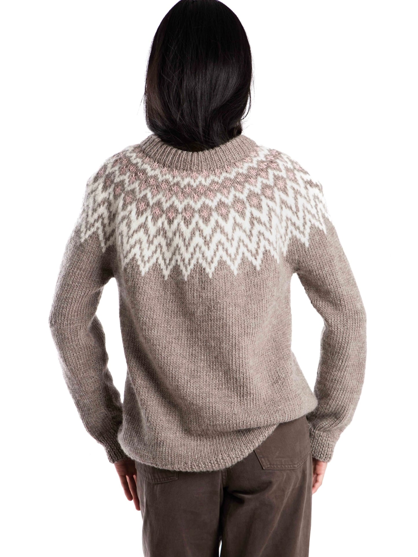 Pullover Che Che round neck brown