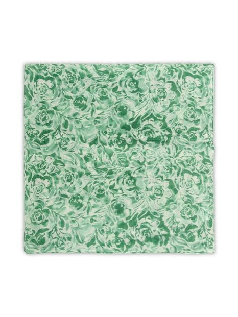 Wollschal Felisia green rose print