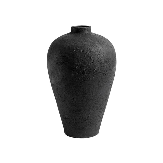 Terracotta Vase Luna black 60cm