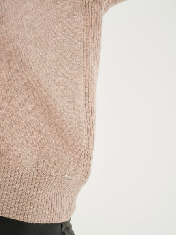 Cashmere Pullover Lukka V-Neck beige meliert