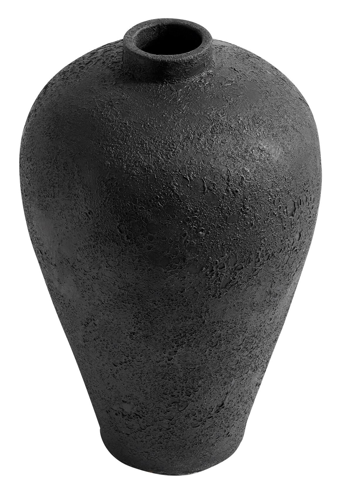 Terracotta Vase Luna black 60cm