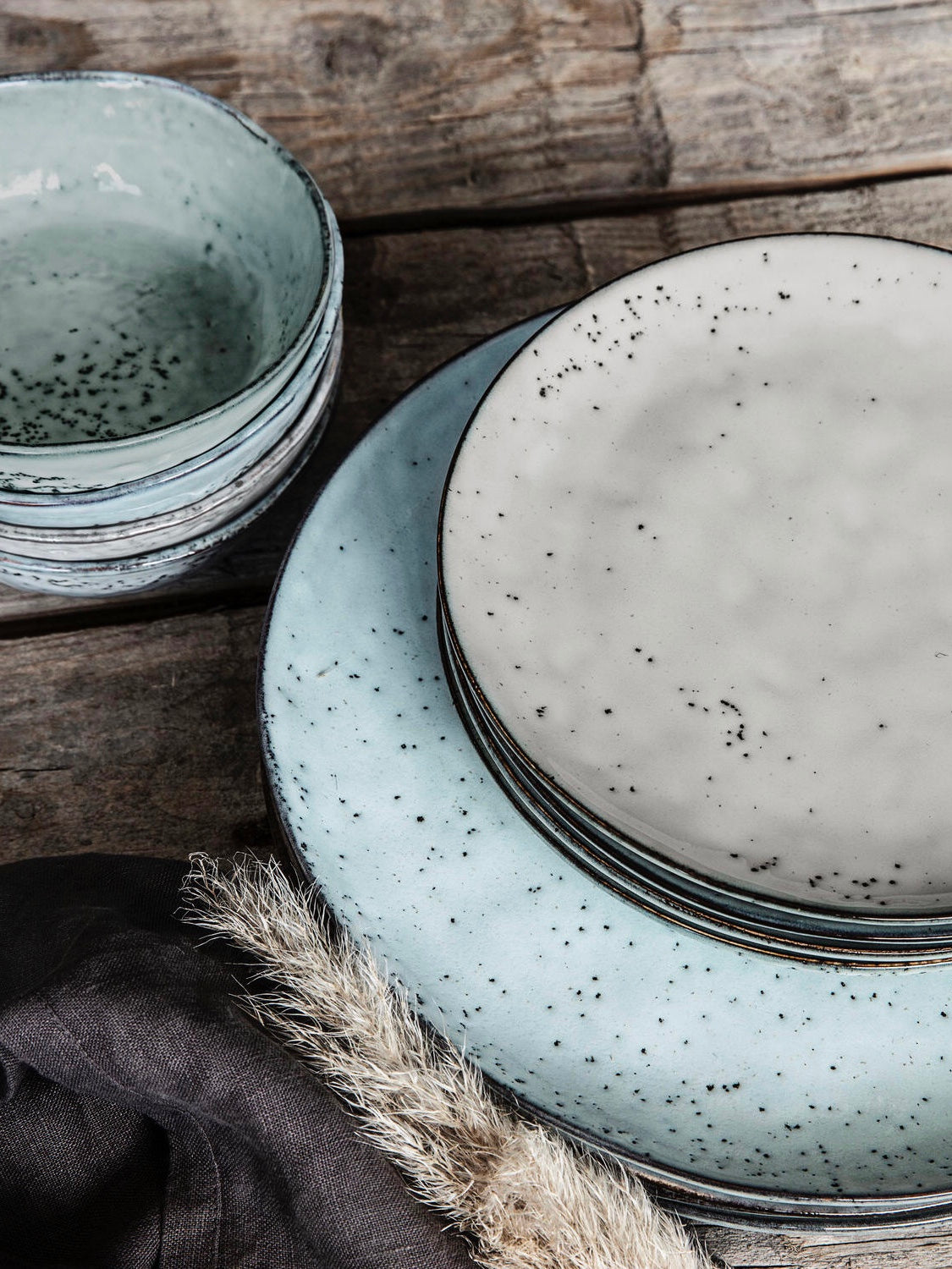 Dessertteller Rustic grau/blau