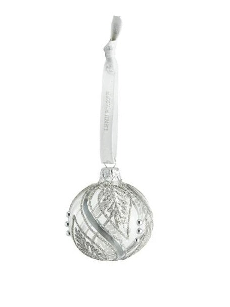 Weihnachtskugel Cadelia transparent/silber 6cm