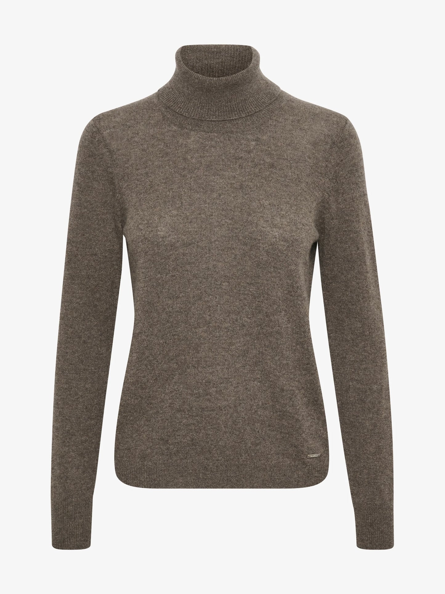 Cashmere Pullover Lukka Roll Neck dunkles taupe