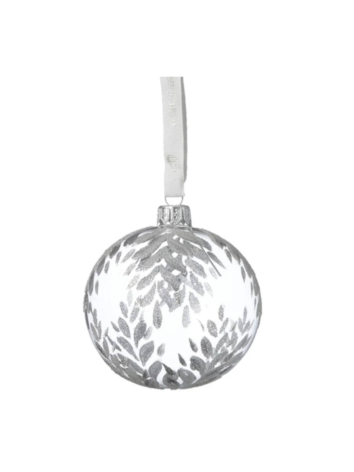 Weihnachtskugel Cadelia transparent/silber 8cm