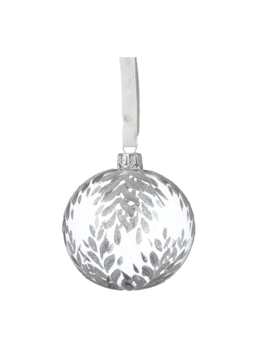 Weihnachtskugel Cadelia transparent/silber 8cm