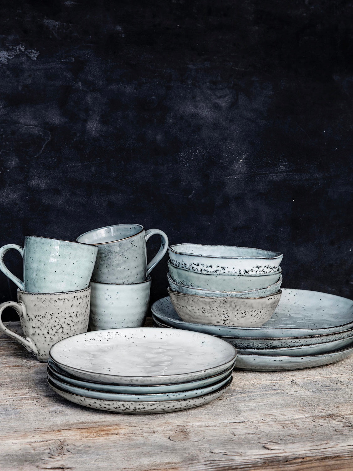 Mittagsteller Rustic grau/blau