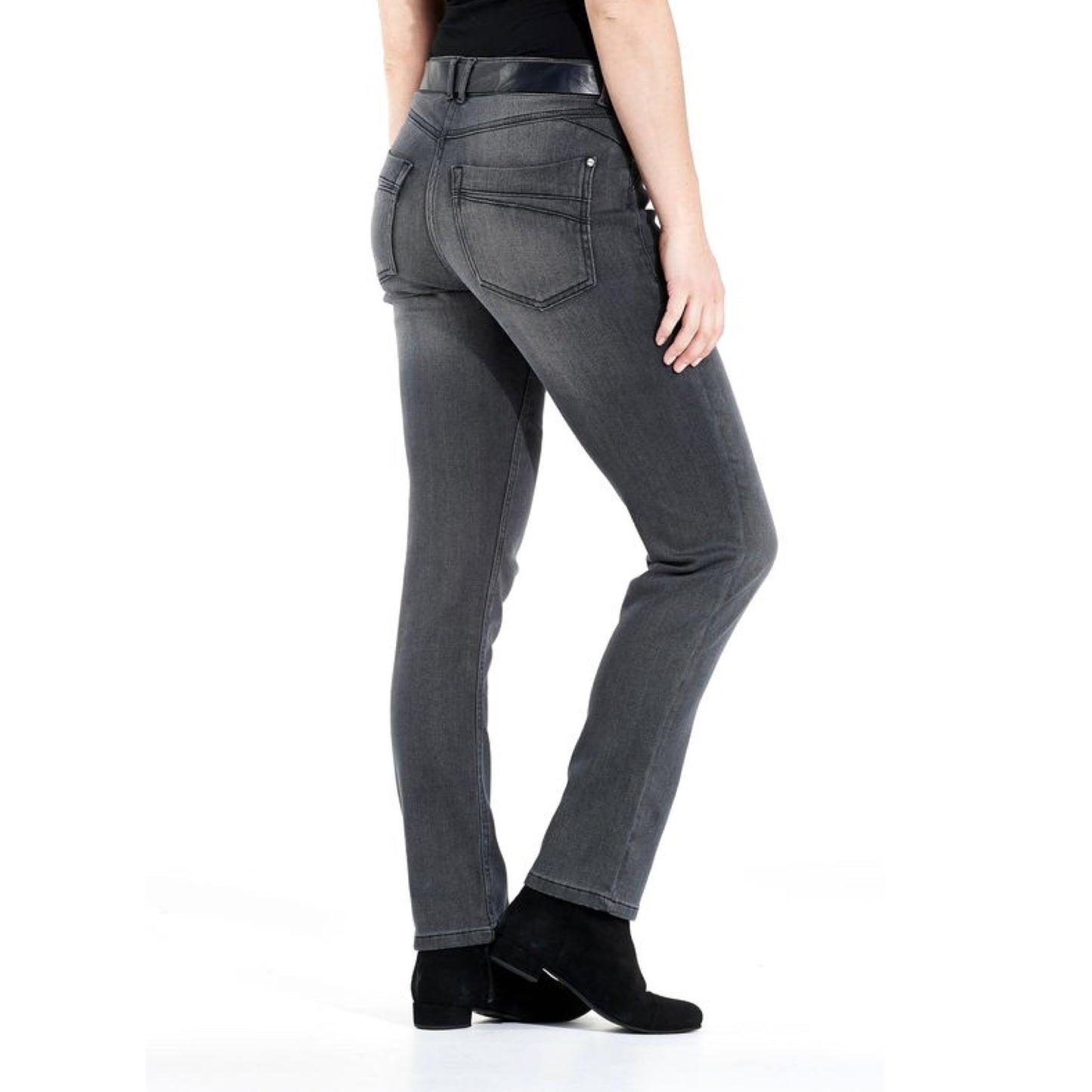 Stretchhose Sophie black denim washed