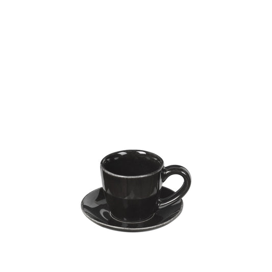 Espressotasse/Untertasse Nordic Coal 5cl